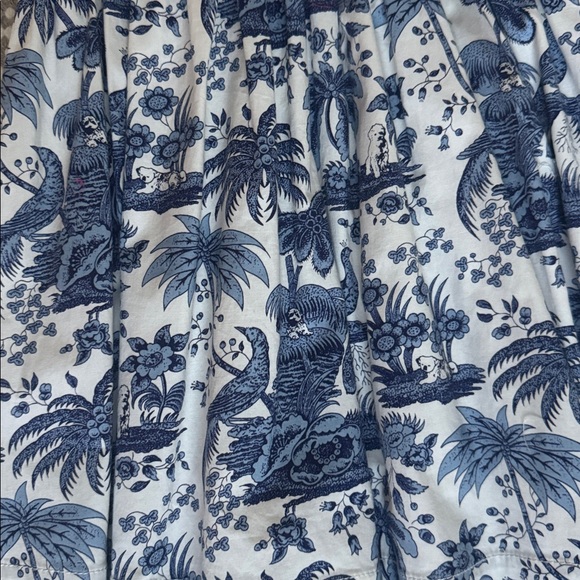 Staud Faye Cotton Mini Dress in blue and white toile - Picture 6 of 7